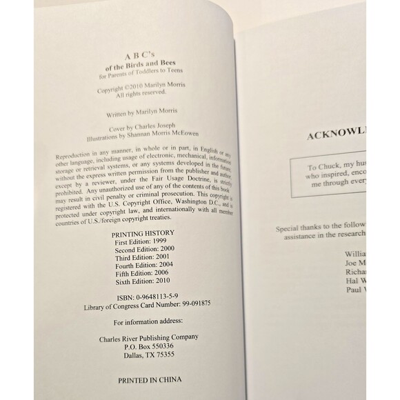 ABCs of the Birds and Bees : For Parents of Toddlers to Teens by Marilyn Morris - Picture 3 of 10